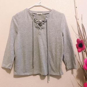 Urbanology Long Sleeve Front Tie Top sz L fits M